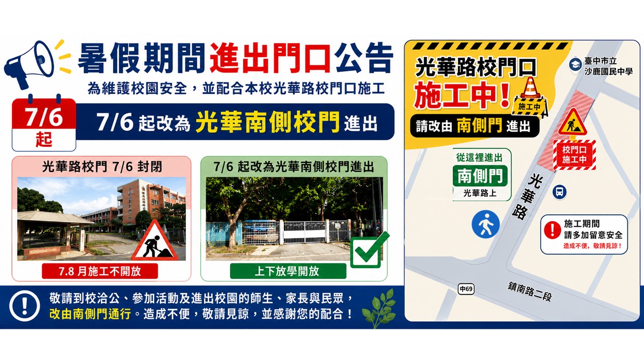 南側門進出